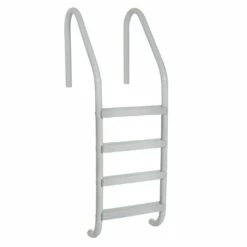 Saftron - 24" Residential 4-Step In Ground Ladder, Gray