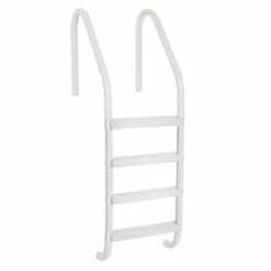 Saftron - 24" Residential 4-Step In Ground Ladder, White
