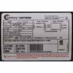 Century A.O. Smith - E-Plus 56Y Square Flange 1/2HP Full Rated Pool And Spa Pump Motor -Hayward Shop 2HP Full Rated Pool and Spa Pump Motor 2