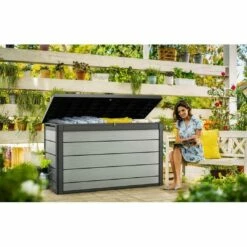 Keter - Denali Deck Box 200 Gallons, Grey -Hayward Shop Denali Deck Box 200 Gallons Grey 2