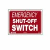National Stock Sign - Emergency Shut Off Switch- Sign -Hayward Shop Emergency Shut Off Switch Sign