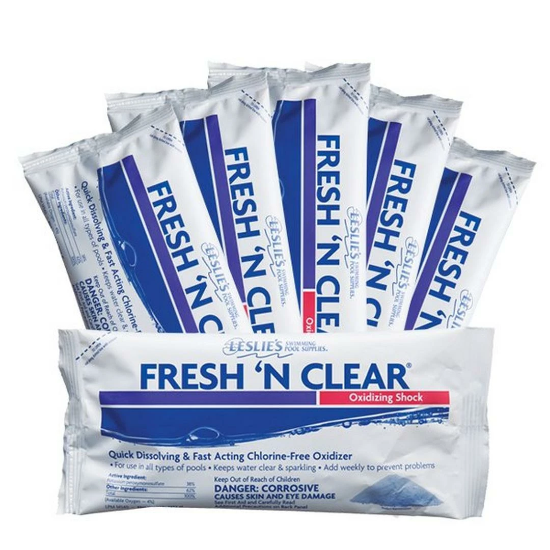 Leslie's - Fresh 'N Clear Non-Chlorine Oxidizing Pool Shock 1 Lb. Bags, 12-Pack 4 Leslie's - Fresh 'N Clear Non-Chlorine Oxidizing Pool Shock 1 Lb. Bags, 12-Pack - Image 2