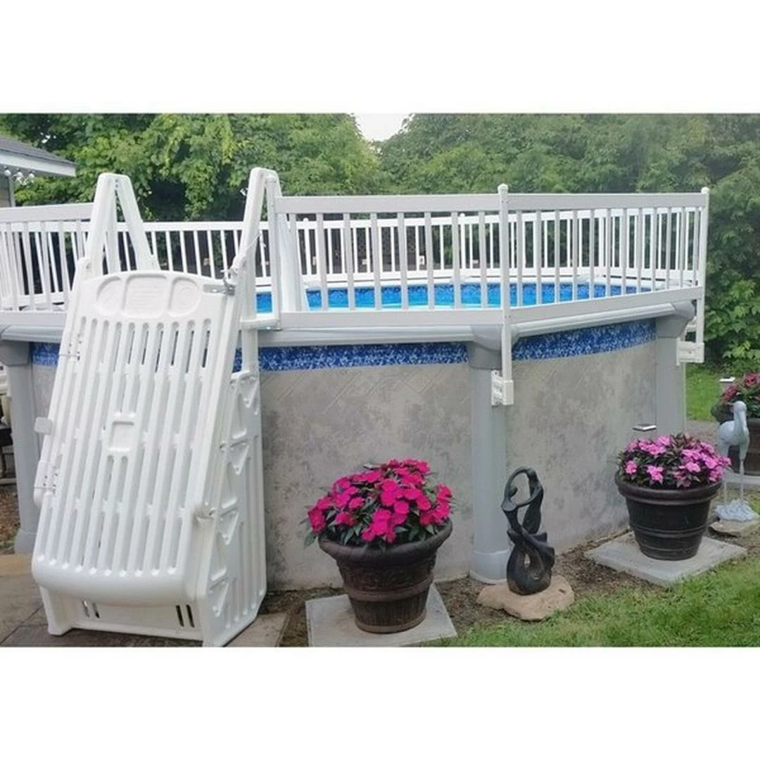 Vinyl Works Of Canada - Resin Above Ground Pool Fence Kit, 3 Sections 3 Vinyl Works Of Canada - Resin Above Ground Pool Fence Kit, 3 Sections