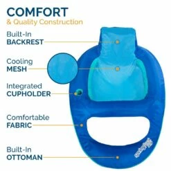 Swimways - Spring Float Recliner, Blue -Hayward Shop Spring Float Recliner Blue 3