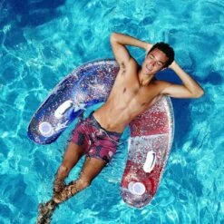 Pool Candy - Stars & Stripes Inflatable Glitter Sun Chair 7 Pool Candy - Stars & Stripes Inflatable Glitter Sun Chair -Hayward Shop Stars Stripes Inflatable Glitter Sun Chair 2