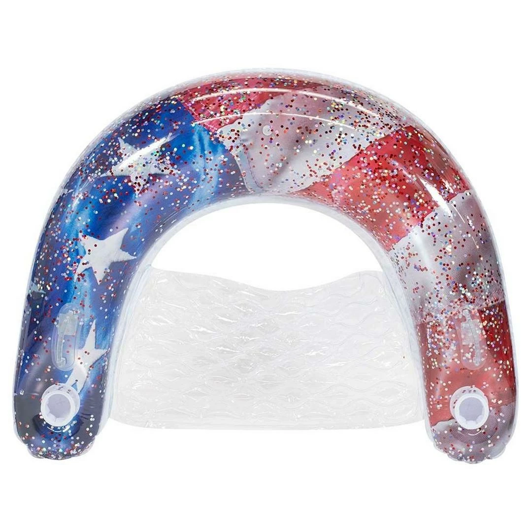 Pool Candy - Stars & Stripes Inflatable Glitter Sun Chair 3 Pool Candy - Stars & Stripes Inflatable Glitter Sun Chair